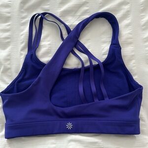 Athleta purple strappy sports bra, like new size small